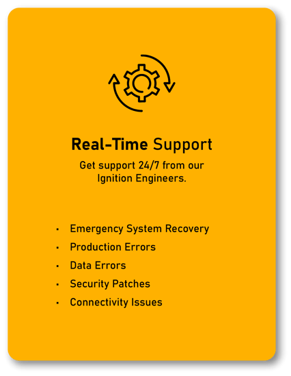 Real-time24/7 Ignition support from our engineers