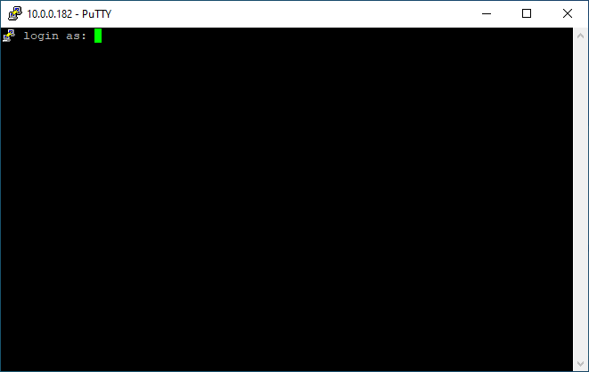 PuTTY Terminal Blank Screen Example