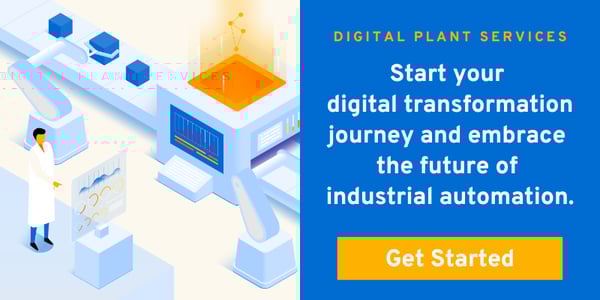 CTA to "Get Started" with Digital Plant Services - Start your digital transformation journey and embrace the future of industrial automation.