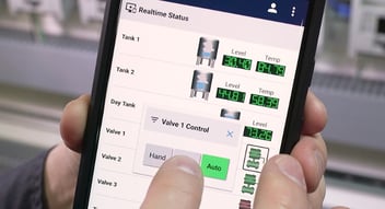 Mobile-responsive design showing how HMIs and SCADA applications can display valuable plant floor data.