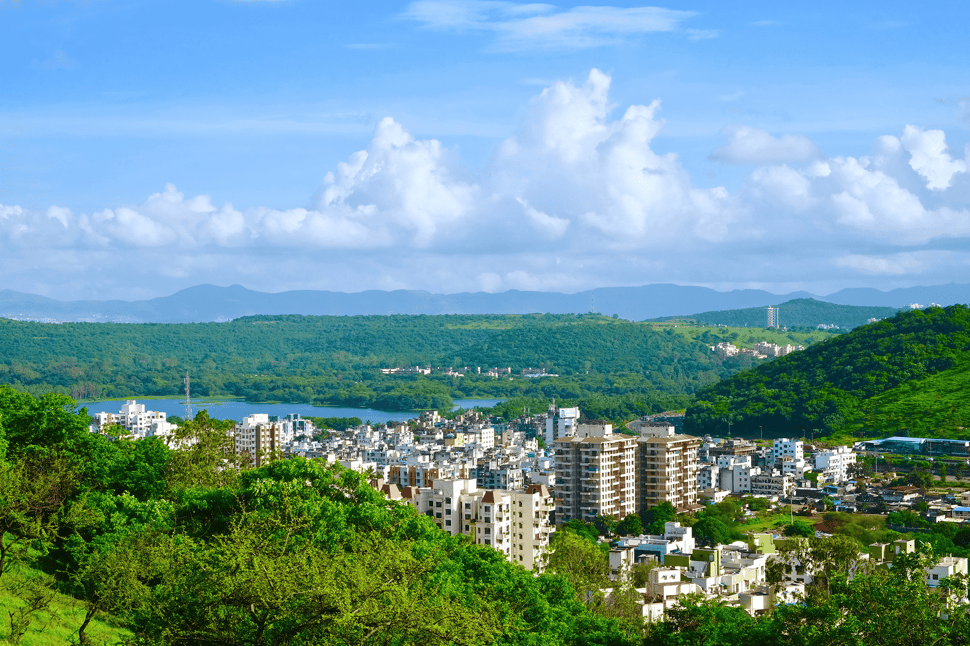 Hill view of Pune City