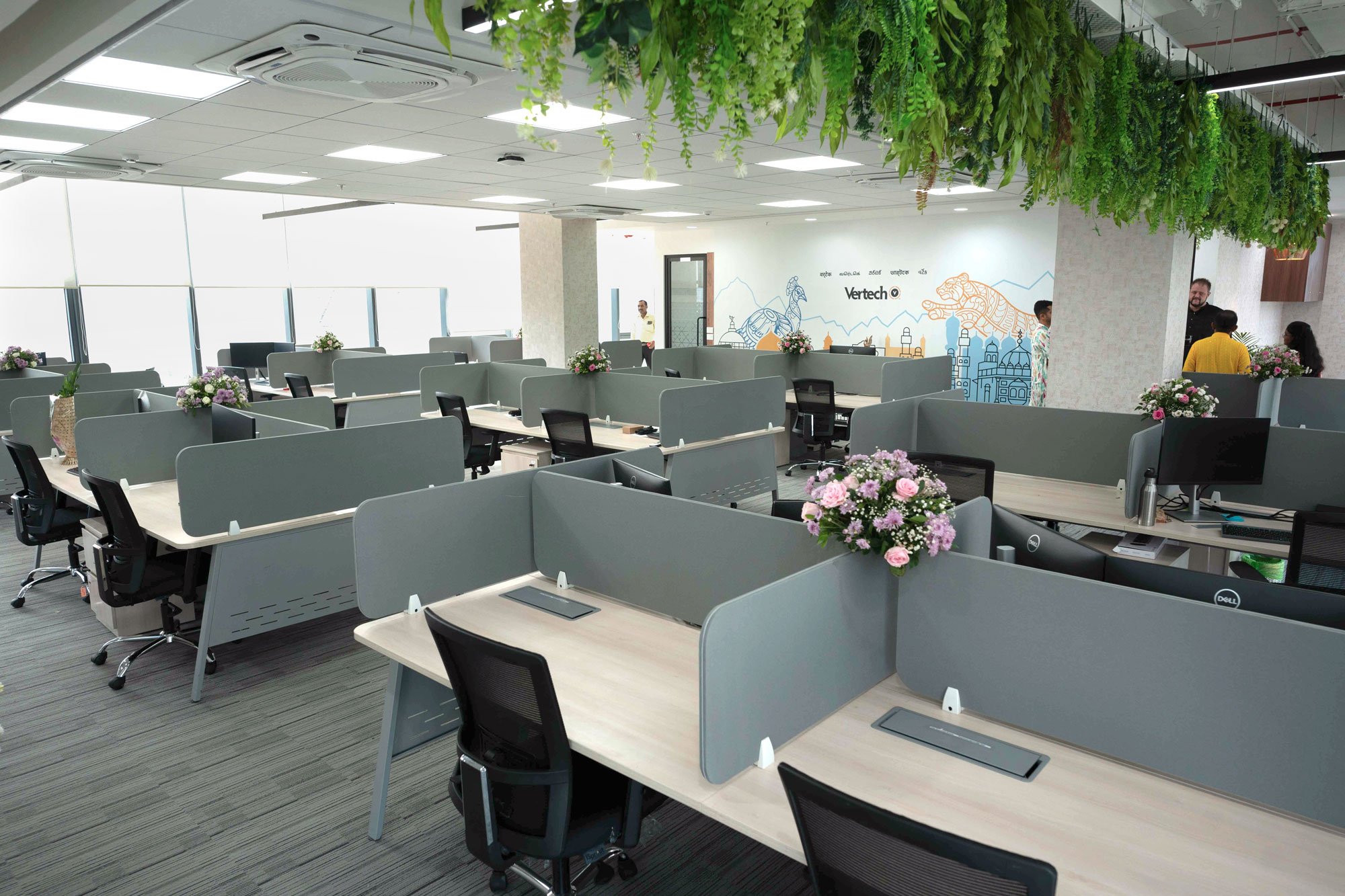 Workspace at Vertech's Pune office.