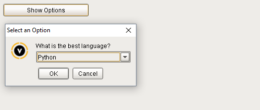 Screenshot after configuring JOptionPane component for pop up message box options in Ignition part 1
