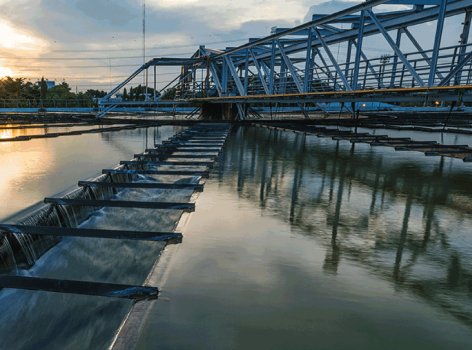 Wastewater treatment plant.