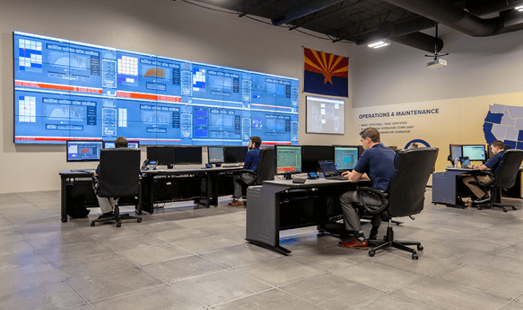 A DEPCOM location set up with the help of Vertech which enables operators to monitor all plants nationwide 24/7.