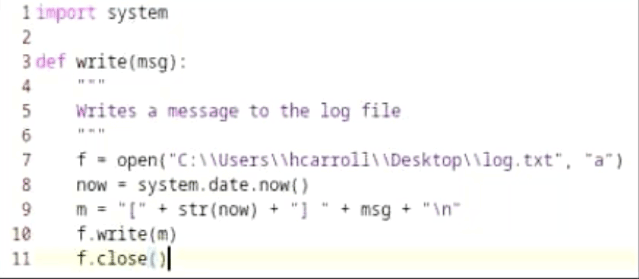 DIY code to create a basic log file in Ignition