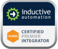 Inductive Automation certified premier integrator badge for SCADA.