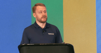 Ryan Crownover delivering talk on Momentum Method at Inductive Community Conference (ICC) 2025