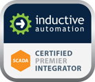 Inductive Automation certified premier integrator badge for SCADA.