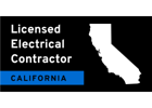 Licensed Electrical Contractor for California badge.